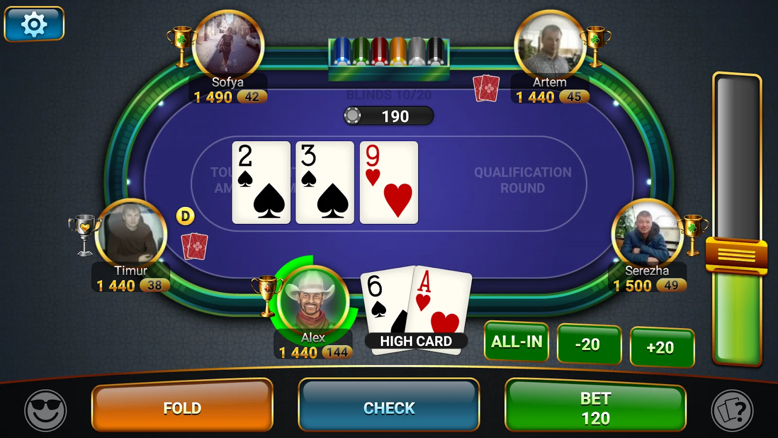 Full house poker hand